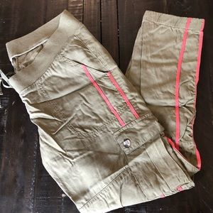 Maternity Cargo Joggers with Side Stripes